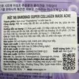  NK - Hộp 10 miếng mặt nạ kháng viêm hỗ trợ da mụn Banobagi Super Collagen Mask Acne Red Blemish 