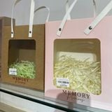  Túi giấy mặt kính Mica trong suốt size 16.5*14*8cm 