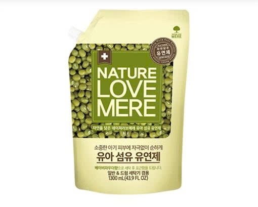  NK - Nước xả quần áo trẻ em thuần chay Nature Love Mere chiết xuất đậu nành 1.3L 