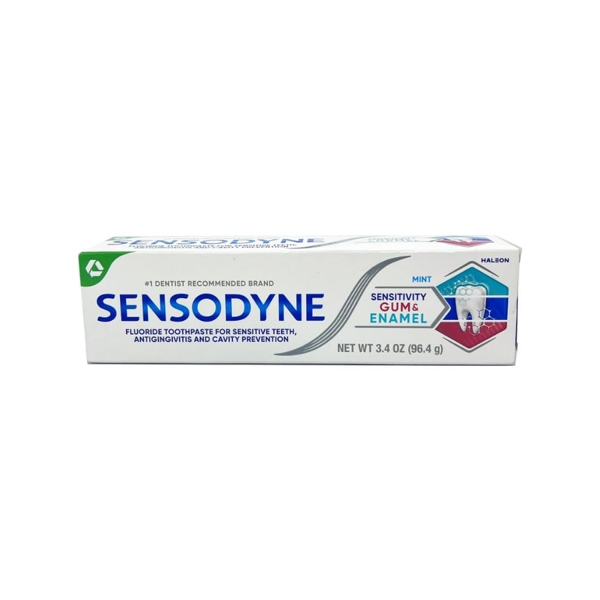  Kem đánh răng Sensodyne Toothpaste Sensitivity Gum and Enamel Fluoride Toothpaste Mint Flavor 3.4Oz 96,4g 