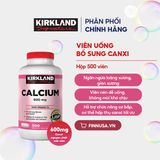  NK - Viên uống bổ sung canxi Kirkland Signature Calcium 600mg + D3 500 viên 