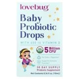  (S09/26) Siro bổ sung lợi khuẩn cho bé LoveBug Probiotics Baby Probiotic Drops with Vitamin D 0.34Oz 10ml 