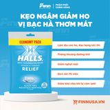  Kẹo ngậm ho Halls Cough & Throat Relief Mountain Menthol Flavor 70 viên 