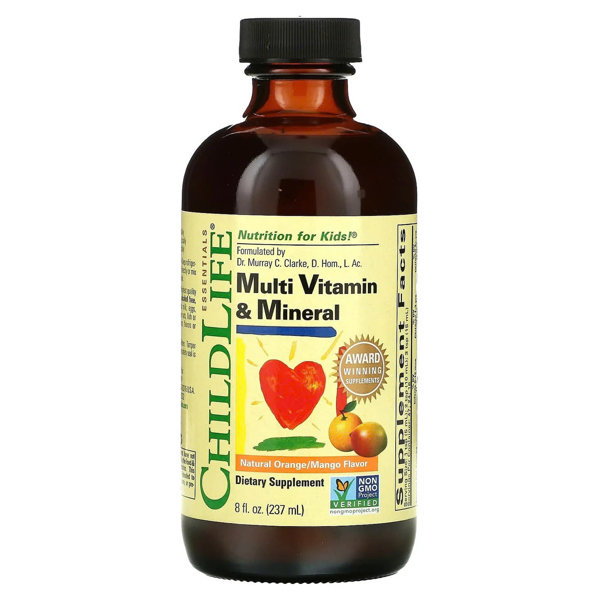  Siro bổ sung vitamin tổng hợp cho bé Childlife Multi Vitamin and Mineral Natural Orange Mango 8Oz 237ml 