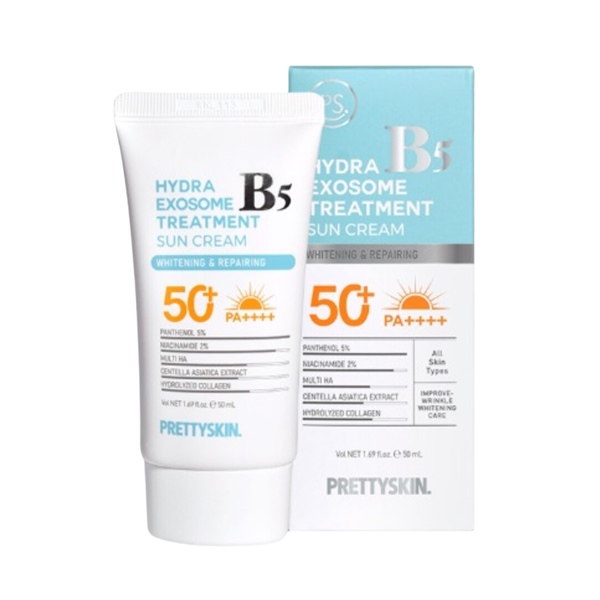  NK - Kem chống nắng Prettyskin Hydra B5 Exosome Treatment Sun Cream SPF 50+ Whitening & Repairing 1.69Oz 50ml 