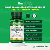  Viên uống bổ sung Nature's Bounty Calcium Magnesium Zinc with vitamin D3 100 viên 