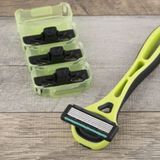  NK - Set dao cạo râu 5 lưỡi kép Xfit Kai (1 thân và 4 lưỡi thay thế) 