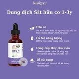  Siro bổ sung sắt Iron Organic Mary Ruth's cho bé 1 đến 3 tuổi 2Oz 60ml 