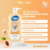  Sữa tắm gội cho bé Dial Kids 2-in-1 Body+Hair Wash Peach 32Oz 946ml ( 