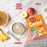  Bột Ăn Dặm Hữu Cơ Không Đường Cho Bé 6m+ Slurrp Farm Cereal - Vị Lúa Mì, Táo và Chuối 200g (Hộp) 
