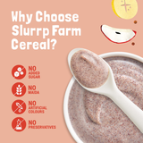  Bột Ăn Dặm Hữu Cơ Không Đường Cho Bé 6m+ Slurrp Farm Cereal - Vị Hạnh Nhân, Hạt Ragi và Chuối 200g (Hộp) 