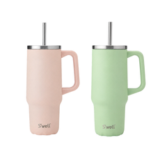 Cốc giữ nhiệt S'well bằng thép không gỉ dung tích 880ml kèm ống hút, có tay cầm