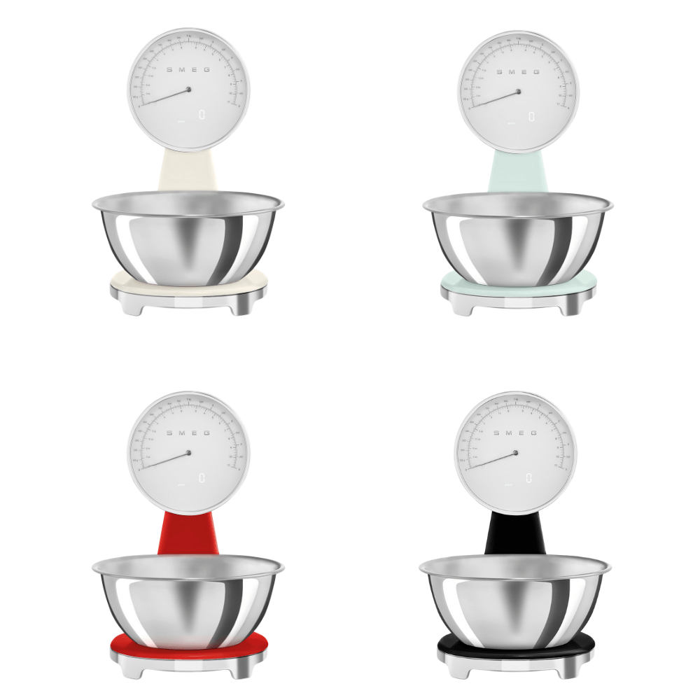 Cân nhà bếp đồng hồ số và điện tử SMEG KSF01 nhiều màu