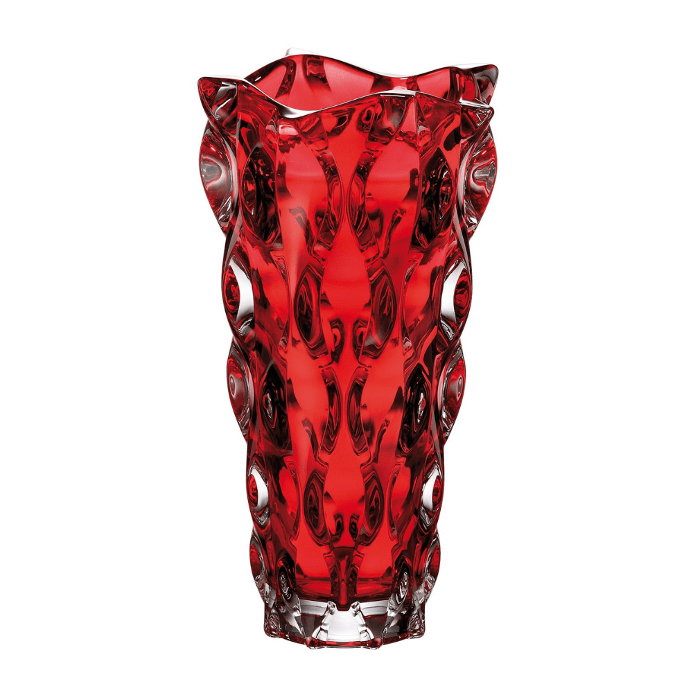 Bình hoa pha lê Bohemia Samba 30,5 cm nhiều màu