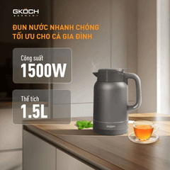 Ấm đun nước giữ nhiệt GKÖCH 1.5L HB-K193A