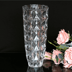 Bình hoa pha lê Crystal Bohemia Diamond 25, 28, 33 cm nhiều màu