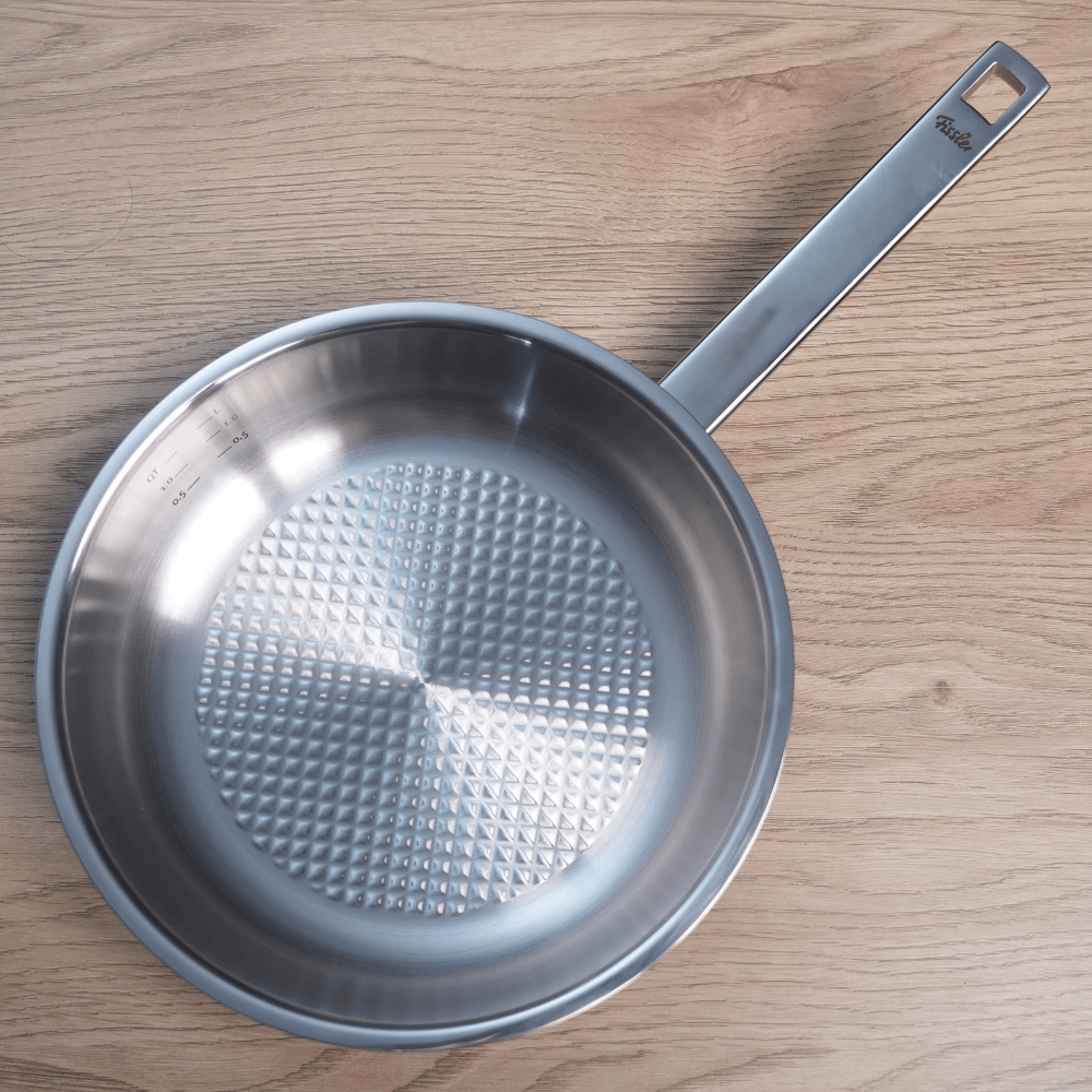 Bộ nồi Fissler Profi set 4 món vung kính kèm chảo Fissler Profi tổ ong 24/28cm made in Germany