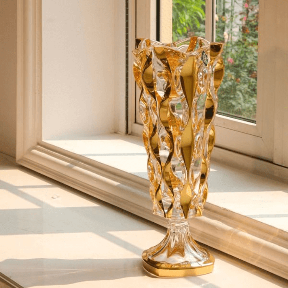 Bình hoa pha lê chân đế Bohemia Samba