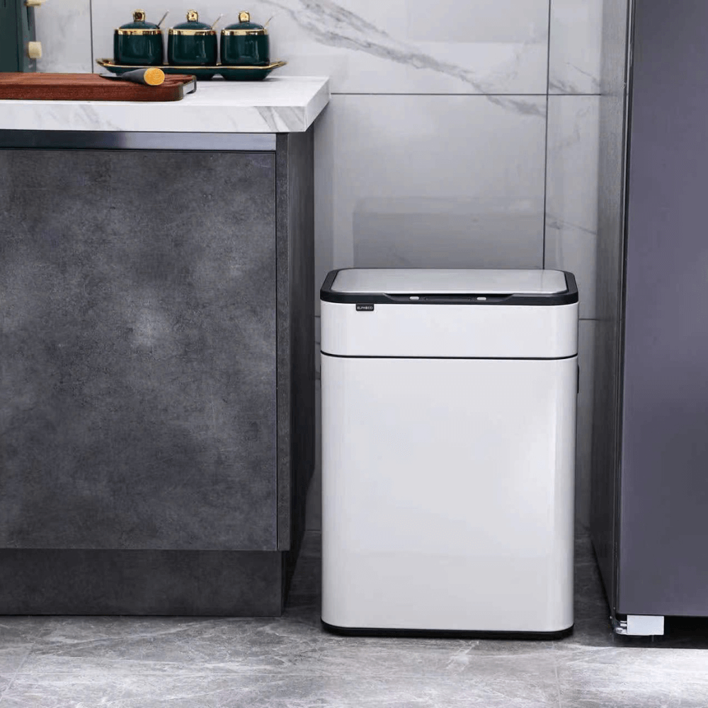 Thùng rác cảm ứng ELPHECO nắp inox 30L/40L có thùng rác rời bên trong & khử mùi ozone, nhiều màu