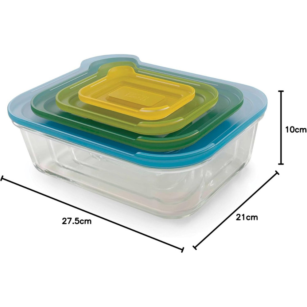 Set 4 hộp thủy tinh đựng thực phẩm Joseph Joseph 81060