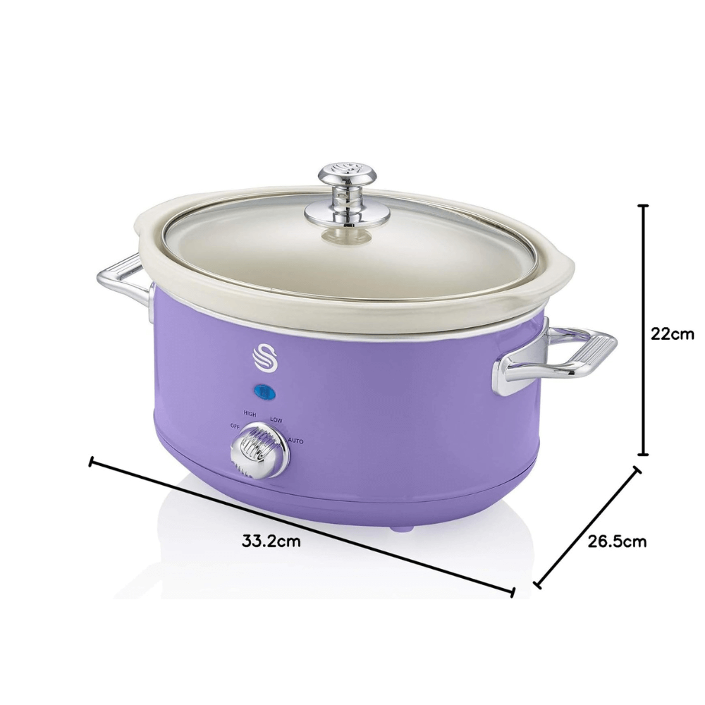 Nồi nấu chậm Swan Retro 3,5L nhiều màu