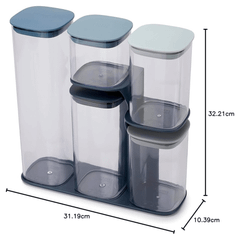 Set 5 hộp đựng thực phẩm khô Joseph Podium