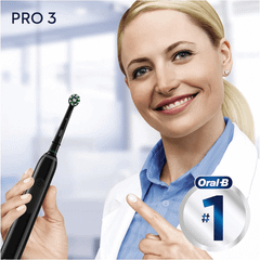 Set 2 bàn chải điện ORAL-B Pro 3 3900 màu đen và hồng