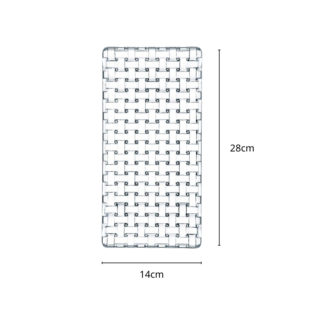 Đĩa pha lê chữ nhật dài Nachtmann Bossa Nova 28/42cm
