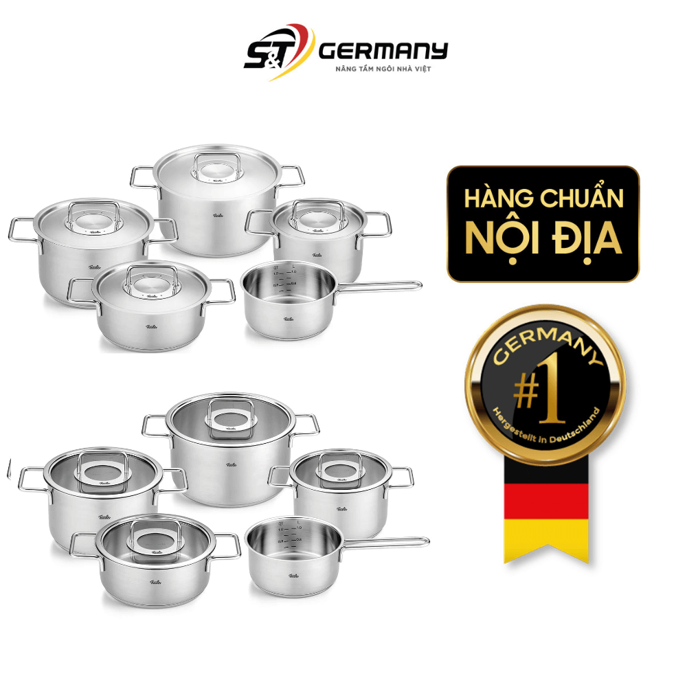 Bộ nồi Fissler Pure Collection 5 món kèm quánh made in Germany