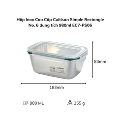 Hộp Inox Cao Cấp Cuitisan Simple nhiều dung tích