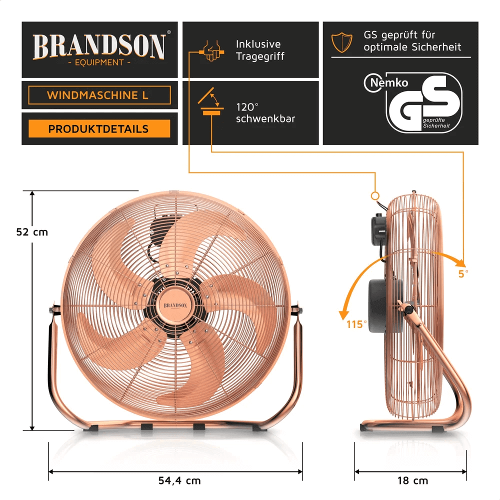 Quạt sàn Brandson 5 cánh nội địa Đức