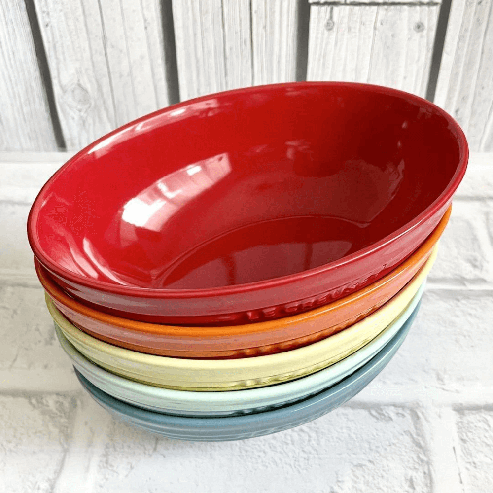Set 5 đĩa oval cầu vồng Le Creuset 17cm