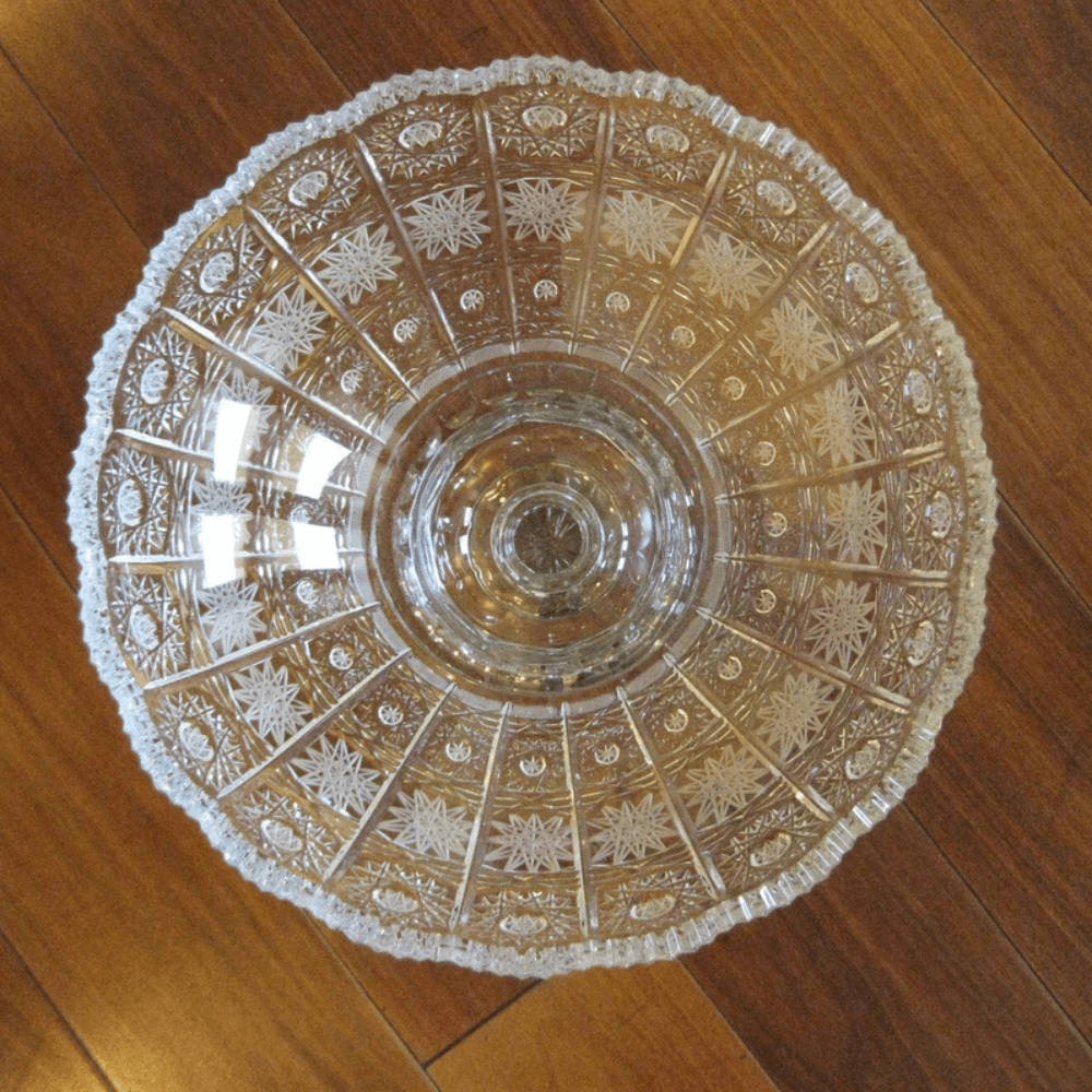 Mâm bồng pha lê Crystal Bohemia chân đế 67009 M57 25cm