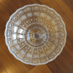 Mâm bồng pha lê Crystal Bohemia chân đế 67009 M57 25cm