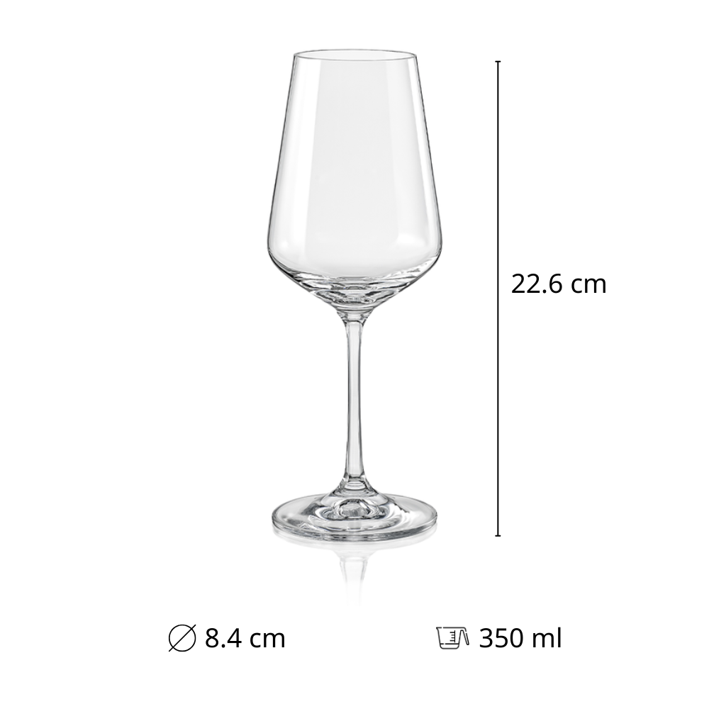 Bộ 6 ly vang Bohemia Sandra nhiều dung tích