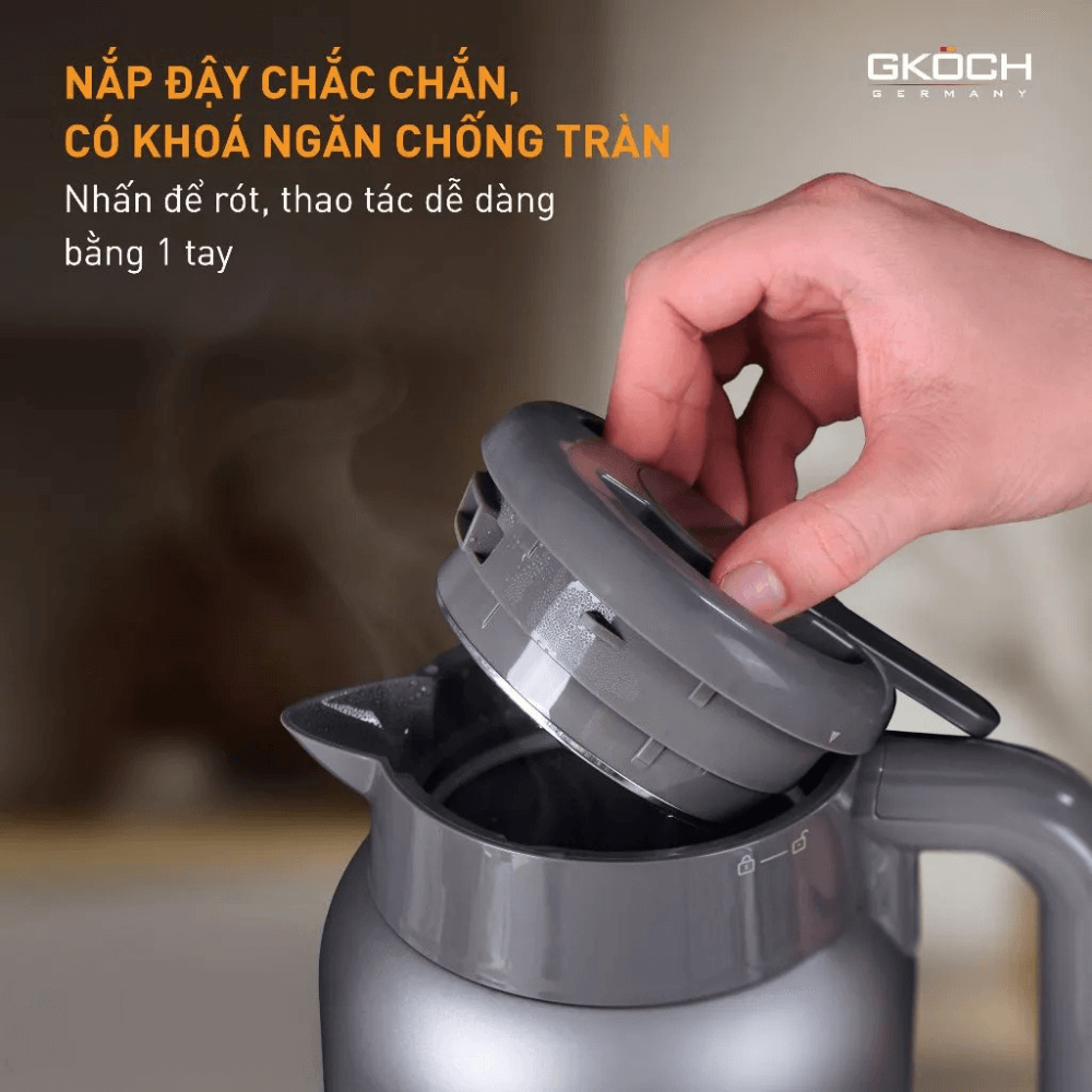 Ấm đun nước giữ nhiệt GKÖCH 1.5L HB-K193A