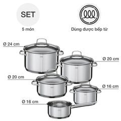 Bộ nồi inox 5 món Rösle 130141 Elegance