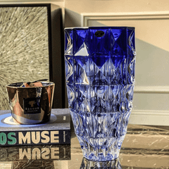 Bình hoa pha lê Crystal Bohemia Diamond 25, 28, 33 cm nhiều màu