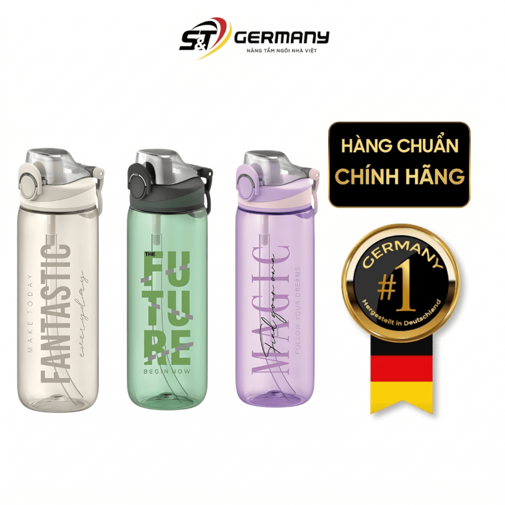 Bình nước Tritan cao cấp Renga Trego Sport 630ml - 912170 nhiều màu