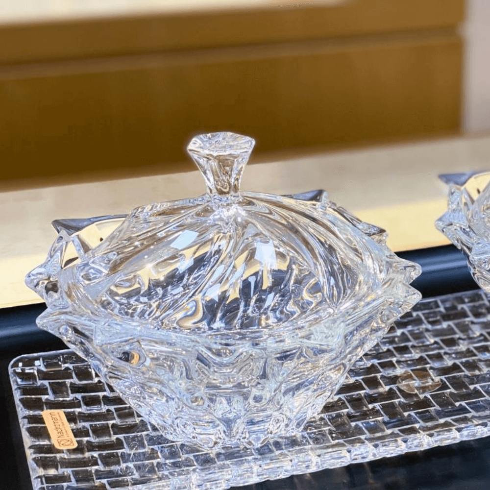 Thố pha lê Bohemia Samba 21cm nhiều màu