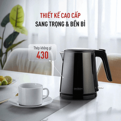 Ấm siêu tốc GKÖCH 1000W 1L HB-K0680 màu đen