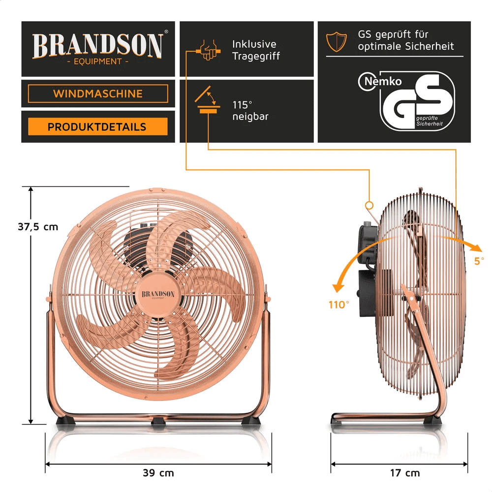 Quạt sàn Brandson 5 cánh nội địa Đức