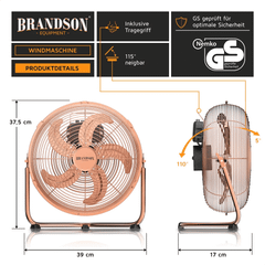 Quạt sàn Brandson 5 cánh nội địa Đức