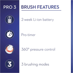 Set 2 bàn chải điện ORAL-B Pro 3 3900 màu đen và hồng
