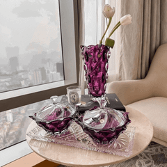 Thố pha lê Bohemia Samba 21cm nhiều màu