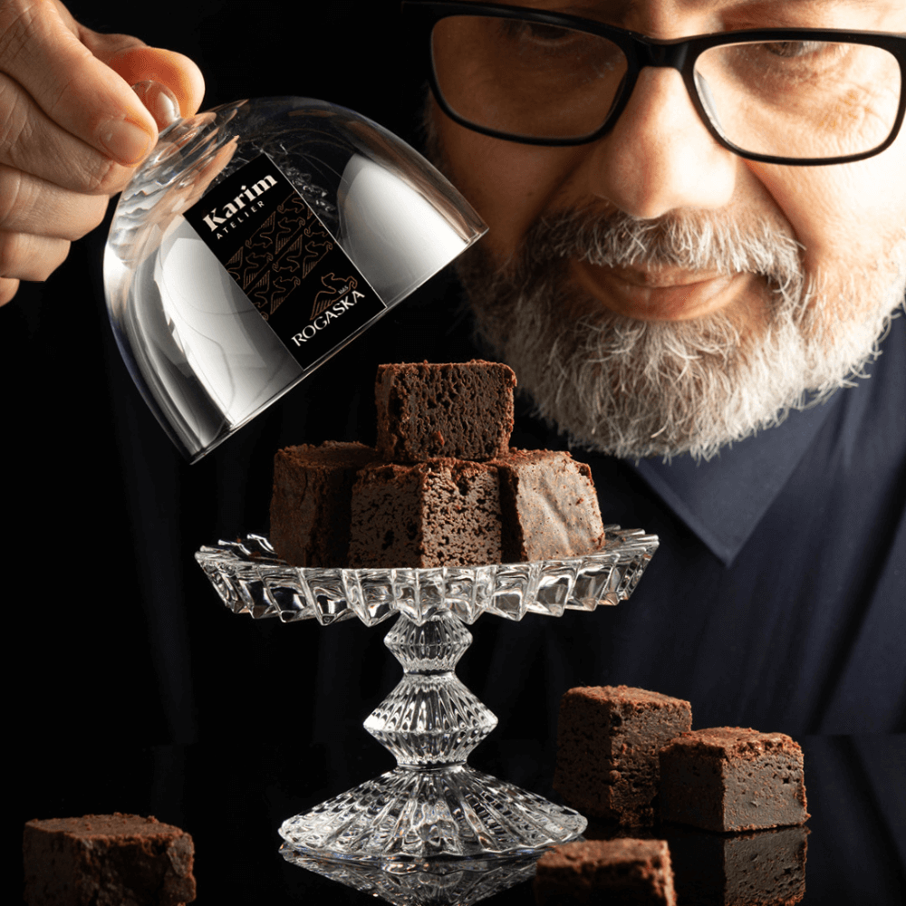 Đĩa chân đế có nắp Rogaska Windsor 12cm