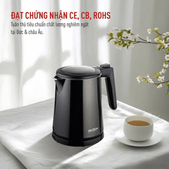 Ấm siêu tốc GKÖCH 1000W 1L HB-K0680 màu đen