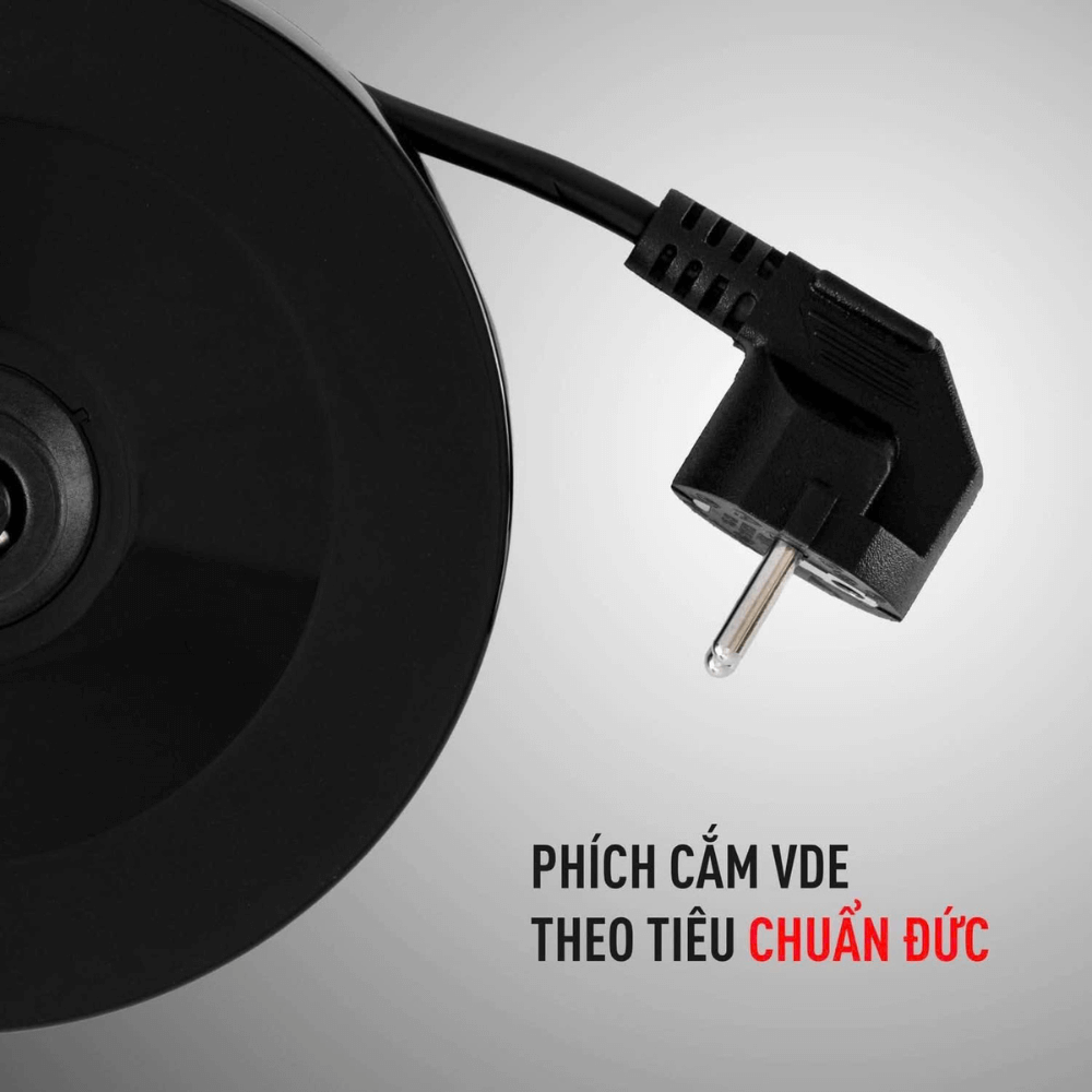 Ấm siêu tốc GKÖCH 1000W 1L HB-K0680 màu đen