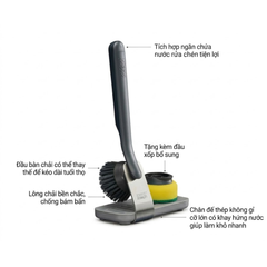 Bàn chải kèm giá đựng lớn Joseph Joseph SinkTech 6500011