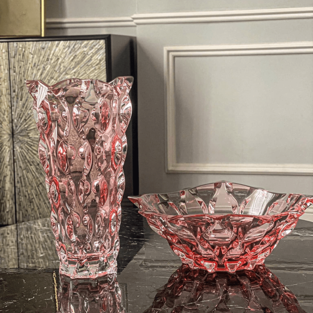 Bình hoa pha lê Bohemia Samba 30,5 cm nhiều màu